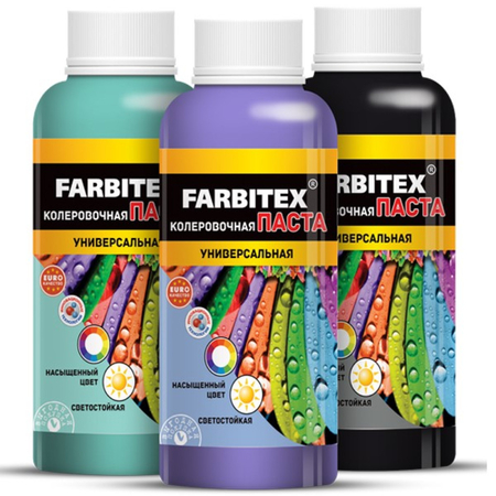 Колер-паста Farbitex 09 Ярко-желтый 100мл - СКЛАД13.РФ