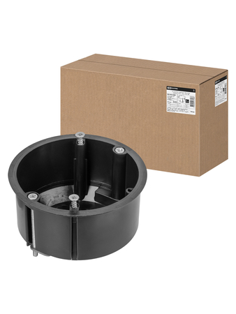 Установочная коробка СП D73х73мм углубленная саморезы металлические лапки IP20 TDM - СКЛАД13.РФ