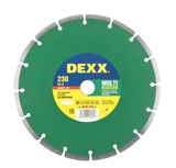 Диск алмазный отрезной сегментный по бетону 230мм Dexx Multi Universal - СКЛАД13.РФ