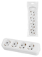 Колодка розеточная 4 гнезда 2П+3 16А 250В белая серии 
