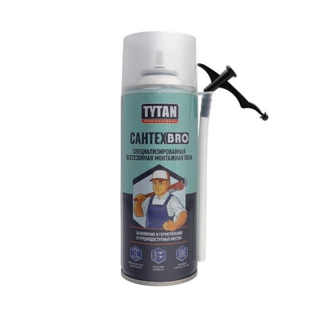 Пена монтажная бытовая всесезонная Tytan Professional Сантехbro 500мл - СКЛАД13.РФ