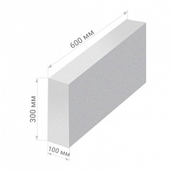 Блок стеновой газобетонный неавтоклавный 600*300*100мм (64шт/уп) D600 - СКЛАД13.РФ