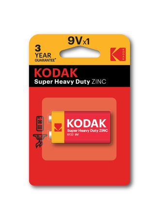 Батарейка Kodak 6F22 Super Heavy Duty Zinc Крона - СКЛАД13.РФ