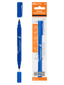 Маркер перманентный двухсторонний 0,4/1 мм, синий (пакет) круглый наконечник TDM - СКЛАД13.РФ