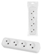 Колодка розеточная 4 гнезда 2П б/з 10А 250В белая серии 