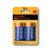 Батарейка Kodak LR20-2BL MAX SUPER Alkaline KD-2 (1шт) - СКЛАД13.РФ