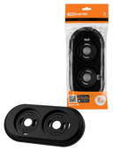 Рамка 2-х постовая черная «Виви» TDM - СКЛАД13.РФ