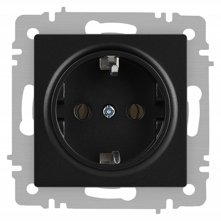 Розетка Intro Accent 6-202-05 2P+E Schuko 16А-250В IP20 СУ AL/CU антрацит - СКЛАД13.РФ