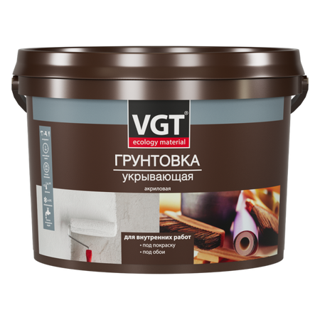 Грунтовка ВД-АК-0301 для внутренних работ укрывающая 3кг ВГТ - СКЛАД13.РФ