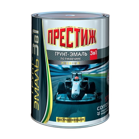 Грунт-эмаль 3в1 Престиж б/с Коричневая 1,9кг - СКЛАД13.РФ