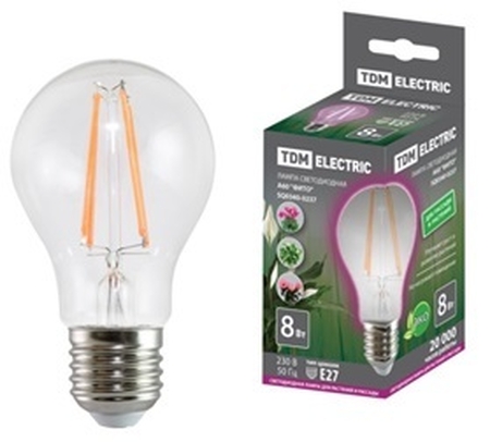 Лампа светодиодная А60-8 Вт-230 В-Е27-CL 