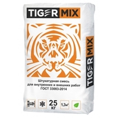 Смесь М-300 цементно песчаная Тайгер Микс Tiger mix 25кг (56шт\упак) НА РАЗВЕС - СКЛАД13.РФ
