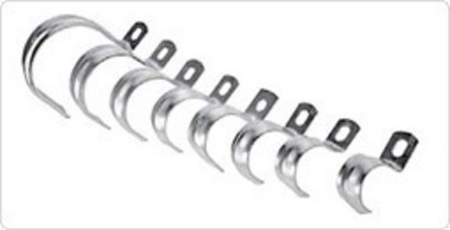 Скоба металлическая однолапковая с внутр. d 16-17 мм (10 шт) TDM - СКЛАД13.РФ