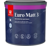 Краска Euro Matt 3 для стен и потолков глубокоматовая база A  2,7л TIKKURILA - СКЛАД13.РФ