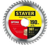 Диск пильный по дереву 190*20мм оптимальный рез 36Т Stayer Optima - СКЛАД13.РФ