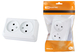 Розетка двойная 2П открытой установки IP20 10А, белая 