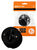 Выключатель поворотный проходной с ручкой (бантик) 10А черный «Виви» TDM - СКЛАД13.РФ