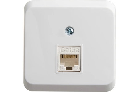 Розетка информационная открытой установки ЭТЮД KOMA-001b RJ-45 кат.5 - СКЛАД13.РФ