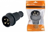 Вилка прямая каучук 3Р+РЕ 32А 380В IP44 TDM - СКЛАД13.РФ