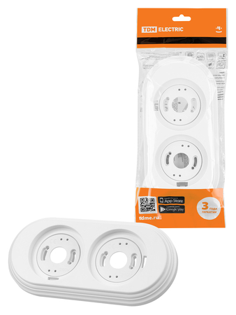 Рамка 2-х постовая белая «Виви» TDM - СКЛАД13.РФ