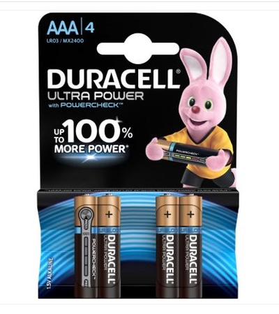 Батарейка Duracell UltraPower LR03 4BL Optimum AAA - СКЛАД13.РФ
