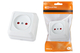 Розетка 2П открытой установки с з/ш IP20 10А, белая 
