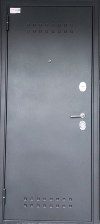 Дверь входная Family StaпdartMP Левая Чёрный муар R-5МДФ Белый софт М-143 2050*860 LakobellBla - СКЛАД13.РФ