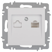 Розетка Intro Accent информационная RJ45 IP20 ОУ Эксперт алюминий - СКЛАД13.РФ
