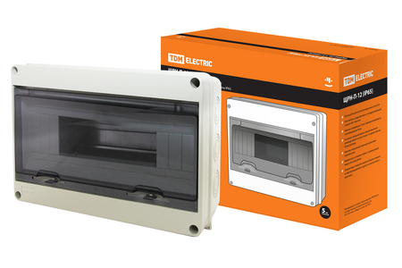 Бокс ЩРН-П-12 модулей навесной пластик IP65 TDM - СКЛАД13.РФ