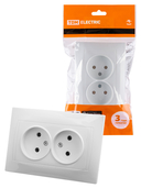 Розетка двойная 2П 10А 250В белая 