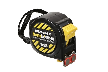 Рулетка 5*25 суперкомпакт на 32% компактней мощный магнит Hanskonner HK2010-04-5-25 - СКЛАД13.РФ