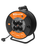 Удлинитель силовой УХз16-004 металлическая катушка А3 4 места IP44/40м КГТП-ХЛ 3х2,5 УС1-43128 TDM - СКЛАД13.РФ