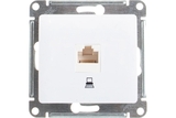 Розетка компьютерная RJ45 кат.5е Glossa Белый - СКЛАД13.РФ