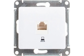 Розетка компьютерная RJ45 кат.5е Glossa Белый - СКЛАД13.РФ