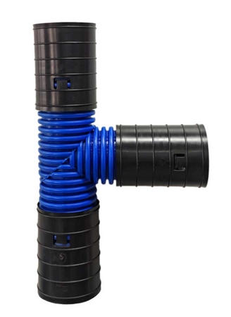 Тройник для трубы дренажной ПНД d=110mm. 110/110/90 - СКЛАД13.РФ