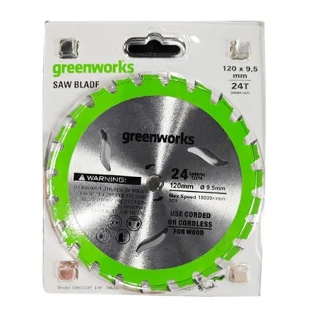 Диск по дереву Greenworks  Ø120 мм 24T для мини пилы 1501207 - СКЛАД13.РФ