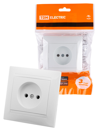 Розетка 2П 10А 250В белая 