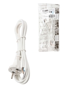 Шнур сетевой с вилкой ПВС-ВП 2x0,75мм2 1,5м б/з белый Народный TDM - СКЛАД13.РФ