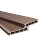Террасная доска ПУСТОТЕЛАЯ (20*140*2900мм) VELVET+3D WOOD PG SINGARAJA ДПК тёмно-коричневый №5  - СКЛАД13.РФ