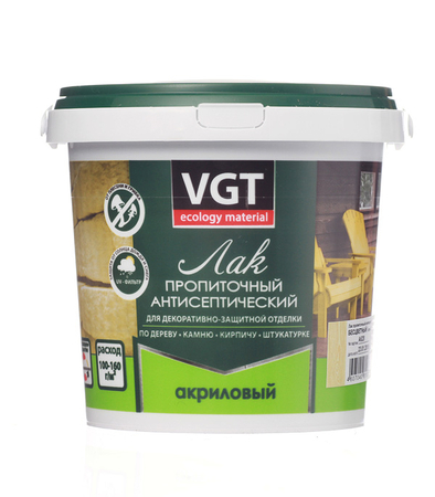 Лак акриловый пропиточный с антисептиком Венге ВГТ 0,9кг - СКЛАД13.РФ