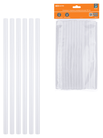 Клеевые стержни универсальные, 11,3 мм х 300 мм, 40 шт, 