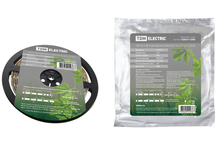 Комплект светодиодной ленты SMD2835-60 LED/м-12 В-4,8 Вт/м-IP65-6000 К (5 м), 24 Вт TDM - СКЛАД13.РФ