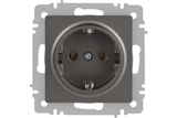 Розетка INTRO Accent 2P+E Schuko 16А-250В СУ IP20 титан - СКЛАД13.РФ