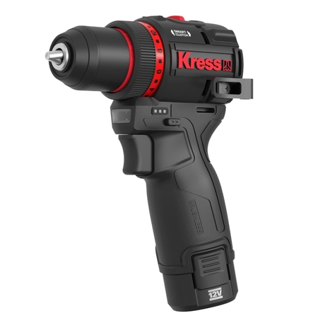 Дрель-шуруповерт аккумуляторная бесщеточная KRESS KH177, 12В, 50Нм, 2.0Ач х2, ЗУ 1,5А, кейс - СКЛАД13.РФ