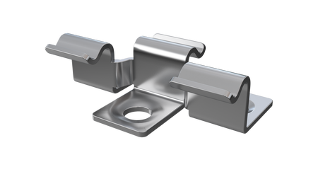 Кляймер рядный металл.нержавеющий для террас. доски 140*20 мм PG DENPASAR 12*20*40 мм хром КНР - СКЛАД13.РФ