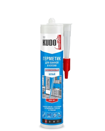 Герметик силиконовый Kudo Home белый для ванной и кухни 280мл - СКЛАД13.РФ