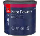 Краска EURO POWER 7стойкая к мытью матовая база A  2,7л TIKKURILA - СКЛАД13.РФ