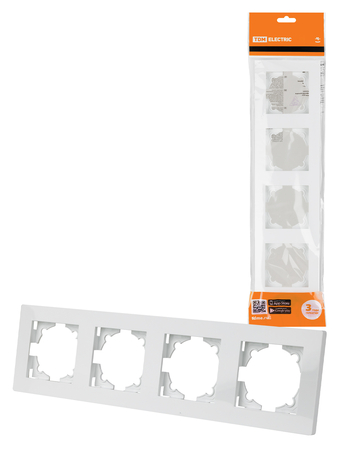 Рамка 4-х постовая белая 