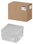 Распаячная коробка ОП для прямого монтажа 80х80х50 мм крышка IP54 7 входов TDM - СКЛАД13.РФ