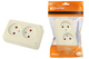 Розетка двойная 2П открытой установки с з/ш IP20 10А слоновая кость 